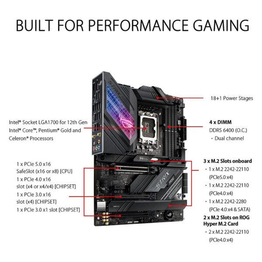 ASUS ROG Strix Z690-E WiFi DDR5 ATX Motherboard - Now Buy From Gamers Point Store Arad With Best Discounted Price Call Us Now +973-36820393 Delivery available to all bahrain Intel Motherboard Gamers Point 139.000