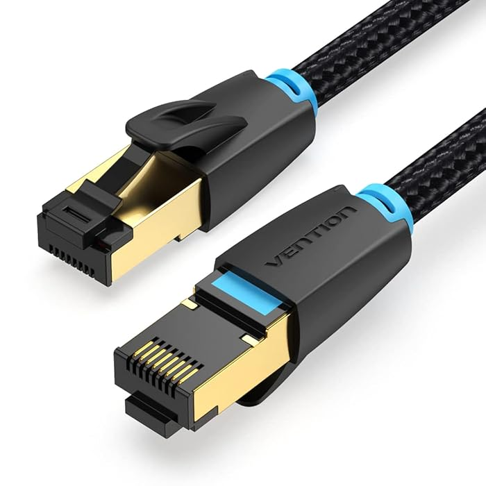 Vention Cat8 Ethernet Cable STTP 40Gbps 2000MHz Cat 8 RJ45 Network Lan Patch Cord for Router Modem Internet RJ 45 Ethernet Cable 5 Meters bahrain Vention cable Gamers Point