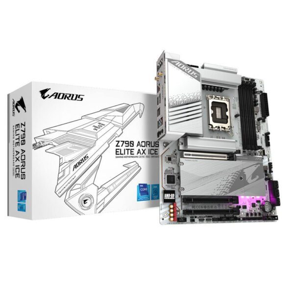 GIGABYTE Z790 AORUS ELITE AX ICE DDR5 ATX Motherboard - Now Buy From Gamers Point Store Arad With Best Discounted Price Call Us Now +973-36820393 Delivery available to all bahrain Intel Motherboard Gamers Point 145.000