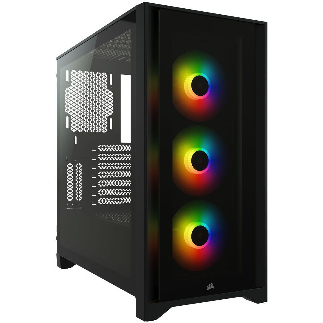 Corsair iCUE 4000X RGB Mid-Tower ATX PC Case - BLACK GPC Cases Gamers Point 79.000