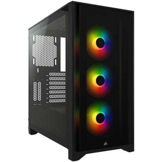 Corsair iCUE 4000X RGB Mid-Tower ATX PC Case - BLACK GPC Cases Gamers Point 79.000