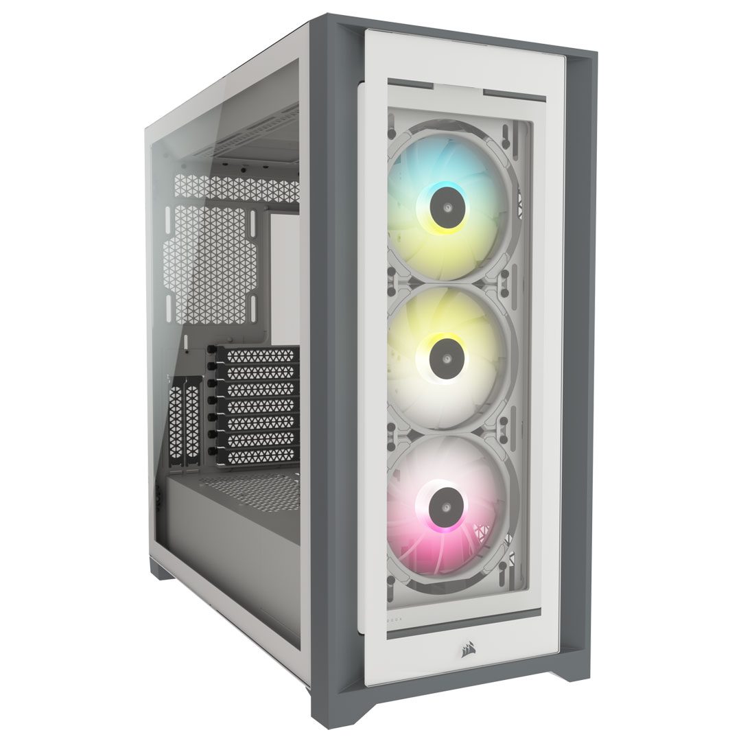 Corsair iCUE 5000X RGB Tempered Glass Case - WHITE Cases Gamers Point 105.000