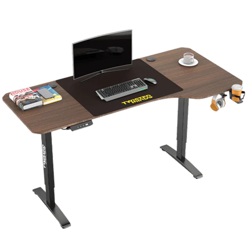 Twisted Minds T-Shaped Electric Height Adjustable Gaming Desk Spacious Desktop