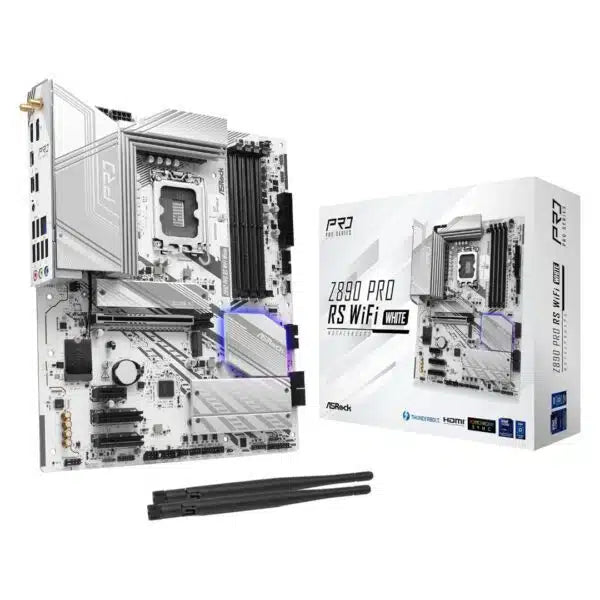 ASRock Z890 Pro RS WiFi 6E (White) — LGA1851 ATX Motherboard | Gamers Point Bahrain