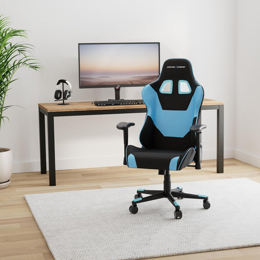 DXRacer Formula Series PC Gaming Chairs Seat Height Adjustable Recliner with Ergonomic Head Pillow and Lumbar Support Black & BlueGC-F101-NB-D3 Dxracer Chair Gamers Point