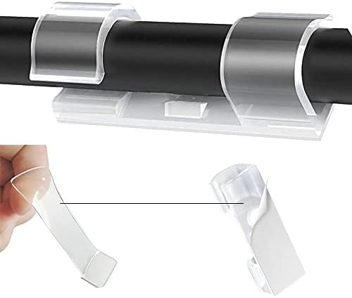 Cable Organizer Clips Cable Management Desktop & Workstation ABS Wire Manager Cord Holder USB Charging Data Line Bobbin Winder 20PCS/100PCS (20-pcs, White) Cable Straps Gamers Point 10.000