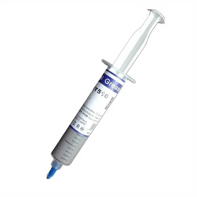 Large needle tube HY510 thermal grease contains silver thermal conductive silicone heat dissipation silicone CPU heat dissipation thermal paste gray Computer Components Gamers Point 5.000