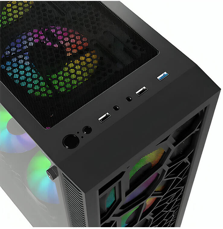 Twisted Minds-03 Spider ATX Mid Tower Gaming Case, Tempered Glass Side Panel, Efficient Cooling, Magic Dust Filter, 4* 120mm Pre-inst ARGB Fans Twisted Minds case Gamers Point