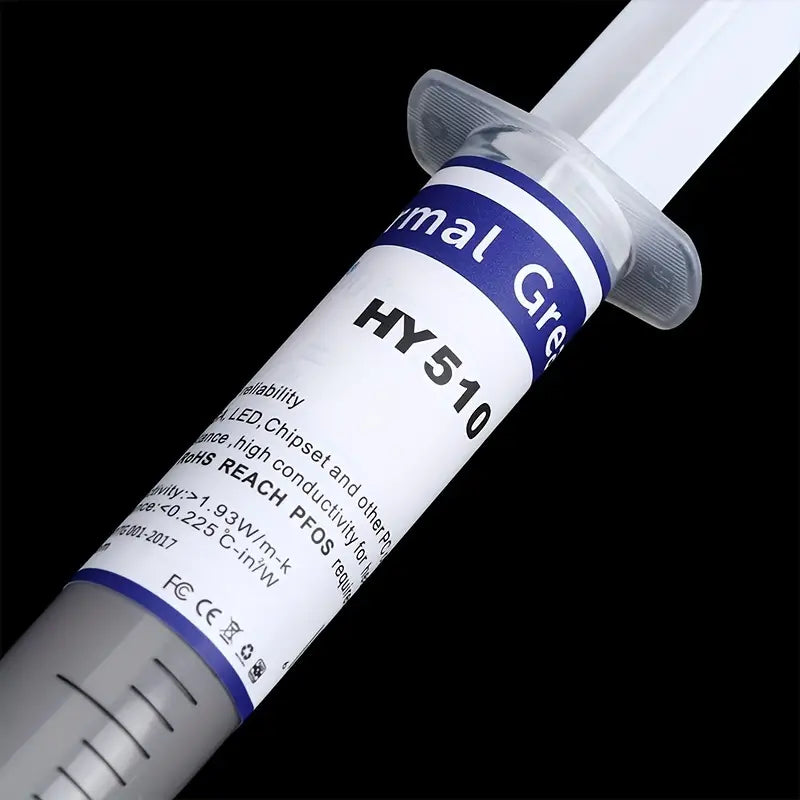 Large needle tube HY510 thermal grease contains silver thermal conductive silicone heat dissipation silicone CPU heat dissipation thermal paste gray Computer Components Gamers Point 5.000