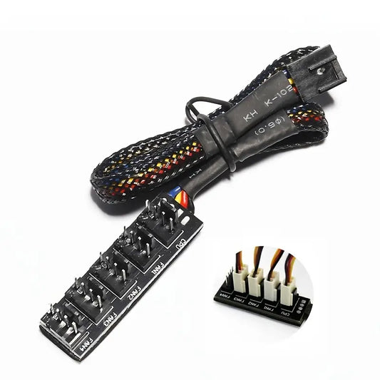 4-pins PWM Fan CPU Hub Computer PC Case Chasis Cooler Power Extension Cable Splitter Adapter Controller Computer Components Gamers Point 8.000