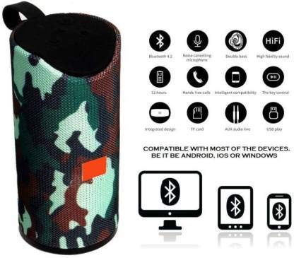 TG-113 Best Bluetooth Wireless Speaker for DJ Party, Outdoor, Bedroom with Great Sound, Super Bass, Portable, Rechargeable Supports TF/USB/Pen Drive/AUX BLUE COLOR BAHRAIN SPEAKER Gamers Point 7.500