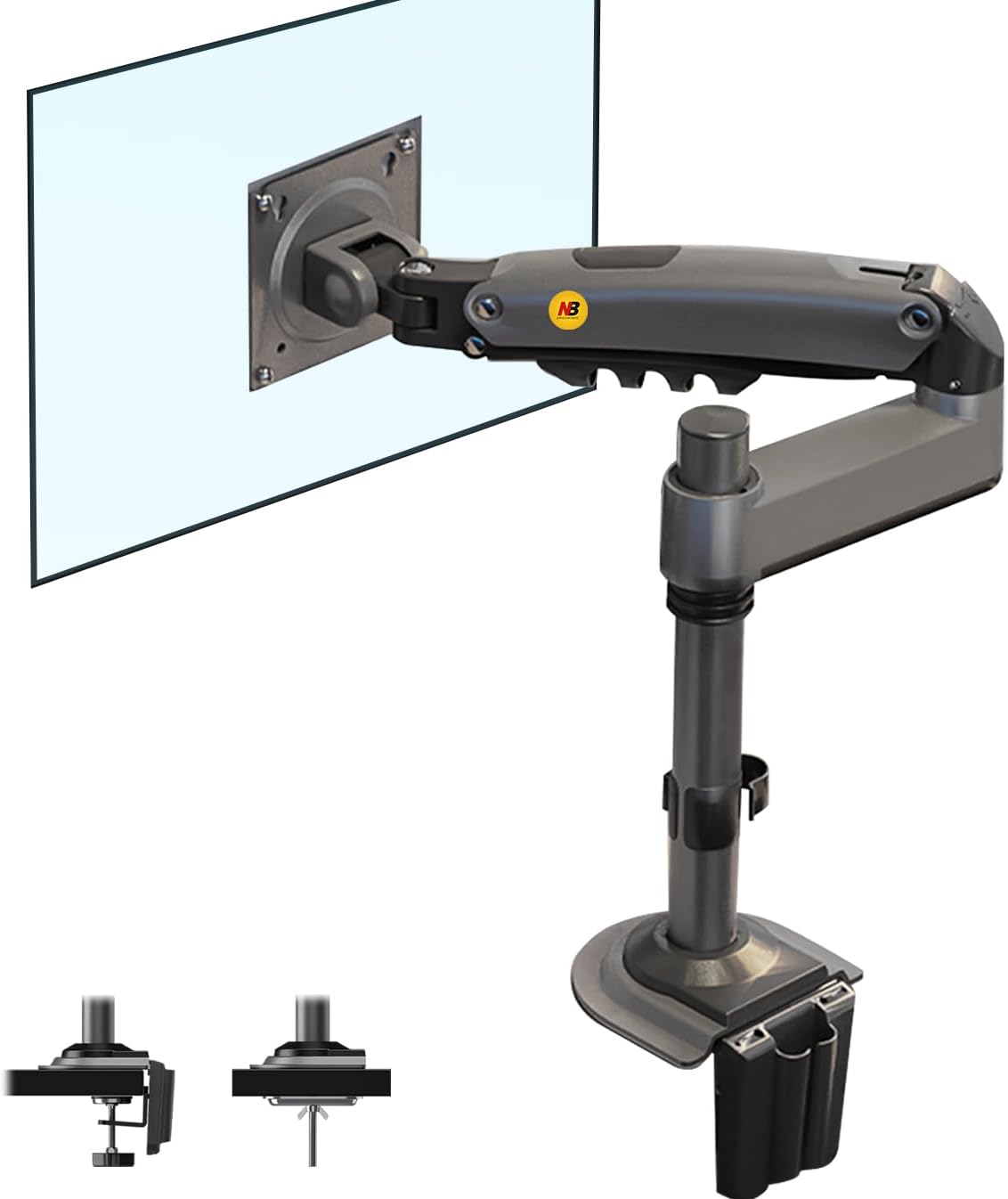 NB North Bayou Monitor Desk Mount Long Arm for Monitors Within 4.4 to 19.8lbs Ultra Wide Full Motion Swivel Height Adjustable Monitor Stand IN BAHRAIN Monitor Stands Gamers Point 24.000