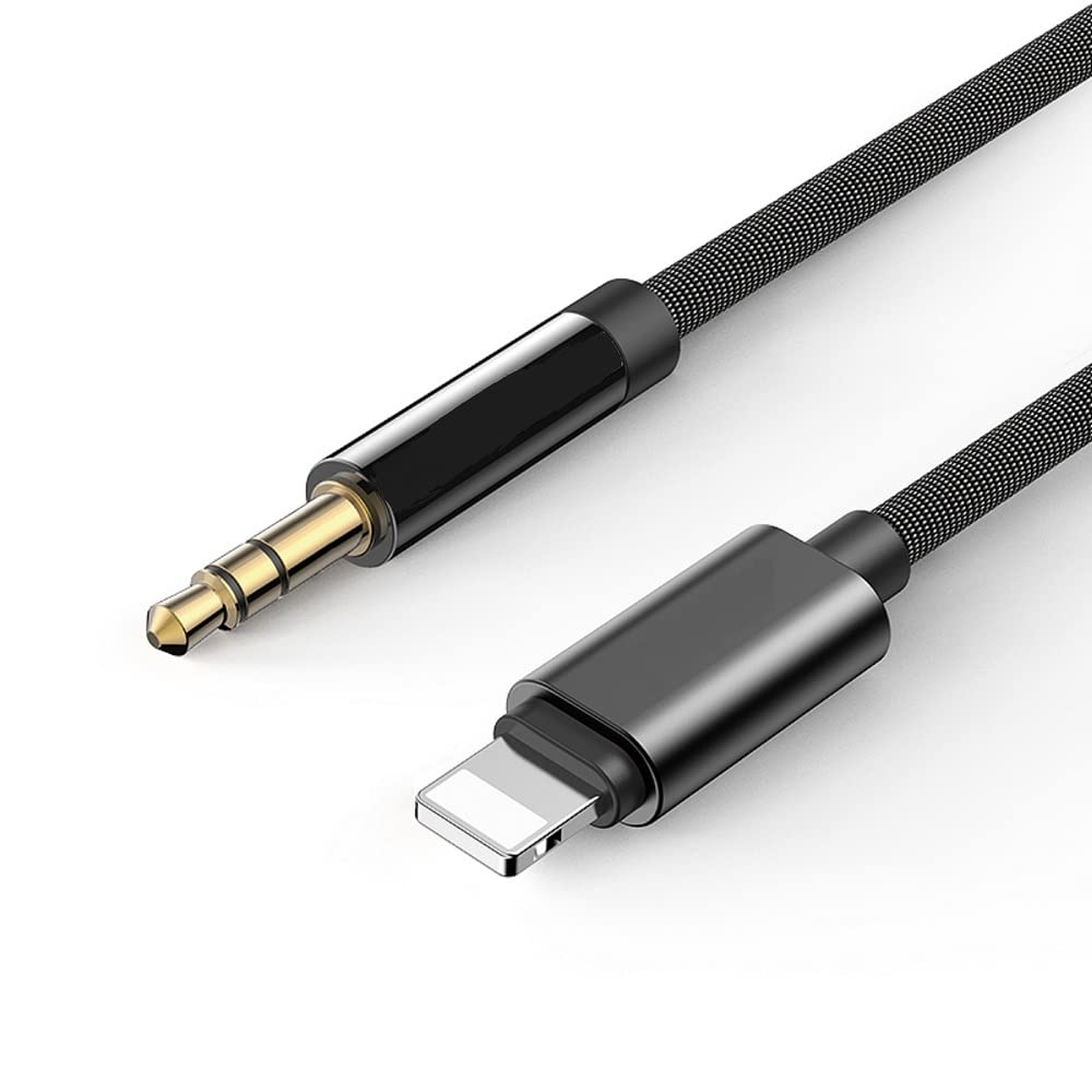 Marvers Lightning to 3.5mm Aux Audio Cable,Apple MFi Certified Aux Cord for iPhone iPad to Car/Home Stereo/Speaker with 3.5mm Headphones Jack Adapter Support iPhone1312/11/XR/XS-(1M nylon braided) CABLE Gamers Point 4.000