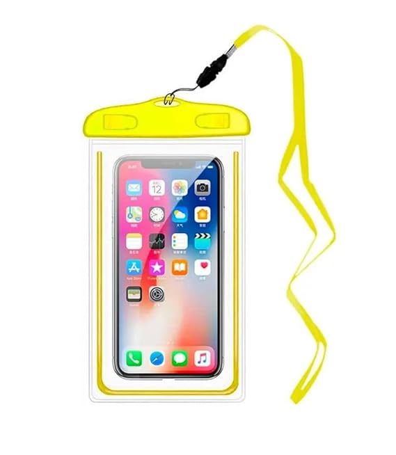 AP Choice Universal Waterproof Mobile Pouch up to 7" for All Smartphones -Yellow BAHRAIN CASE Gamers Point 3.500