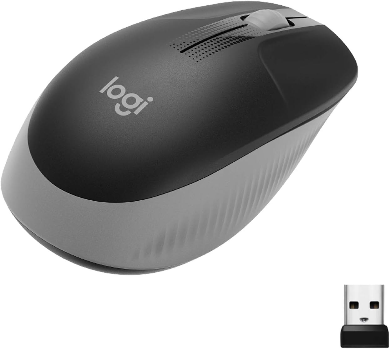 Logitech Wireless Mouse M190 - Full Size Ambidextrous Curve Design, 18-Month Battery with Power Saving Mode, Precise Cursor Control & Scrolling, Wide Scroll Wheel, Thumb Grips - Mid Grey Personal Computer Gamers Point 7.000