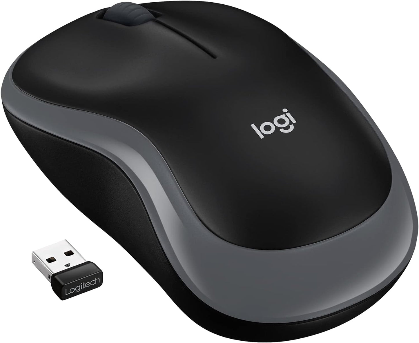 Logitech M185 Wireless Mouse, 2.4GHz with USB Mini Receiver, 12-Month Battery Life, 1000 DPI Optical Tracking, Ambidextrous PC/Mac/Laptop - Swift Gray Mice Gamers Point 6.000
