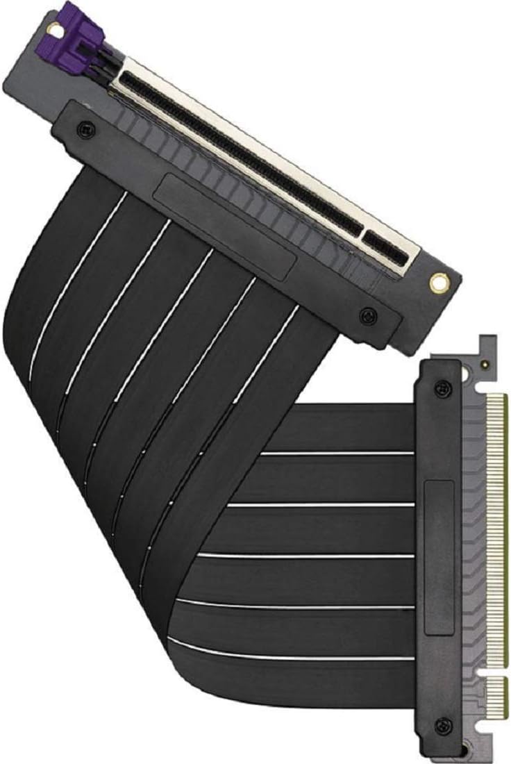 Cooler Master Accessory: Universal Riser Cable, Riser Cable PCIE 3.0 X16 VER. 2,300mm/11.8inch Length(MCA-U000C-KPCI30-300) SATA Cables Gamers Point 7.000