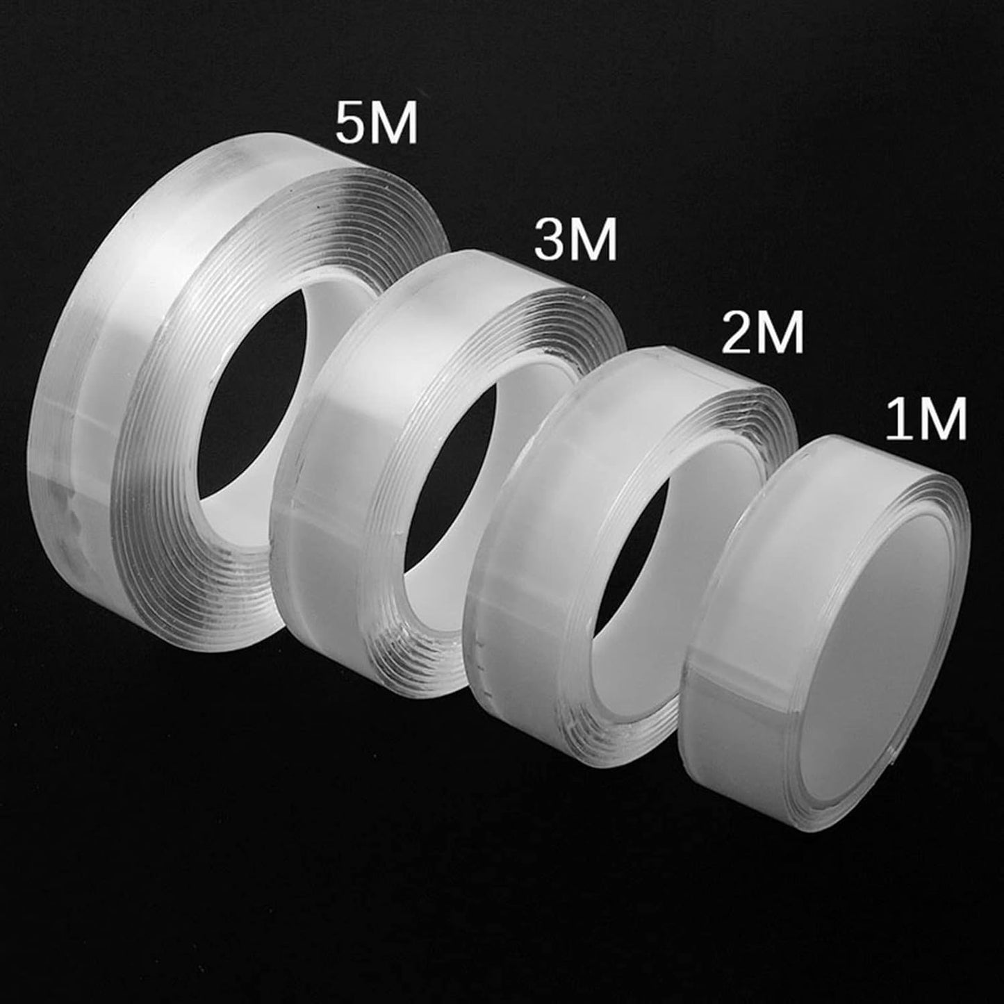 Double Sided Tape Nano Tracsless Tape Double Sided Tape Transparent No Trace Reusable Waterproof Adhesive Tape Cleanable Home Gekkotape Tape (Color : 1mm-20mm, Size : 5m) Nano Tape Gamers Point 7.000
