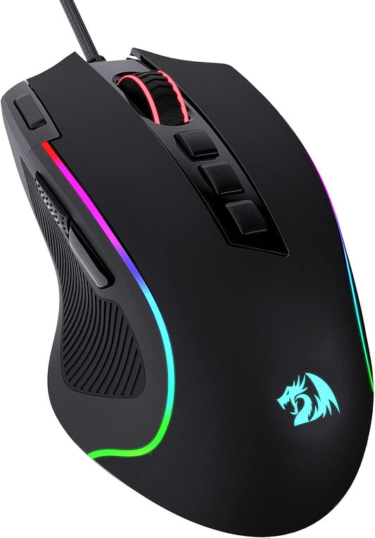 Redragon M612 Predator RGB Gaming Mouse, 8000 DPI Wired Optical Gamer Mouse with 11 Programmable Buttons & 5 Backlit Modes, Software Supports DIY Keybinds Rapid Fire Button Gaming Mice Gamers Point 19.990