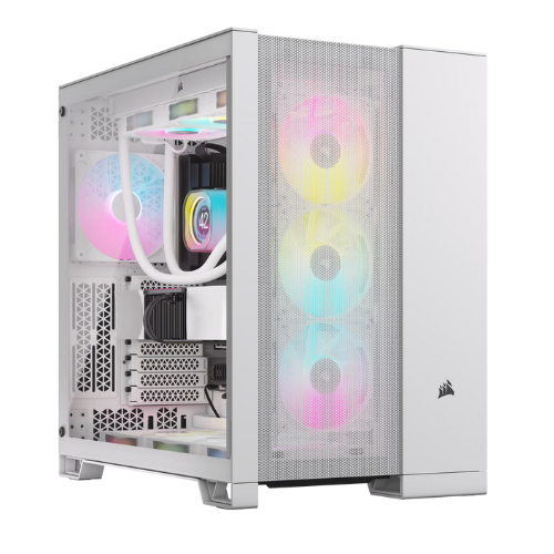 CORSAIR CASE 6500D AIRFLOW TEMPERED GLASS MID-TOWER, WHITE - GPH Case Gamers Point 98.000
