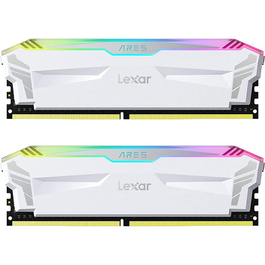 Lexar ARES RGB DDR4 RAM 16GB Kit (8GB x 2) 3866 MHz - White - BAHRAIN RAM Gamers Point 36.000
