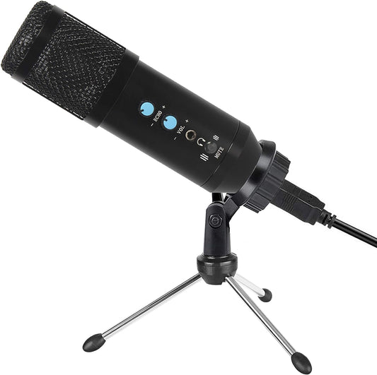 Upgraded USB Microphone for Computer, Mic for Gaming, Podcast, LiveStreaming, YouTube Recording, Karaoke on PC, Plug & Play, with Adjustable Metal Tripod Stand, for Windows macOS, Ideal for Gift GP Computer Microphones  Gamers Point