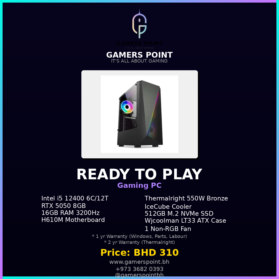 Ready To Play Gaming PC RTX 5000 Series