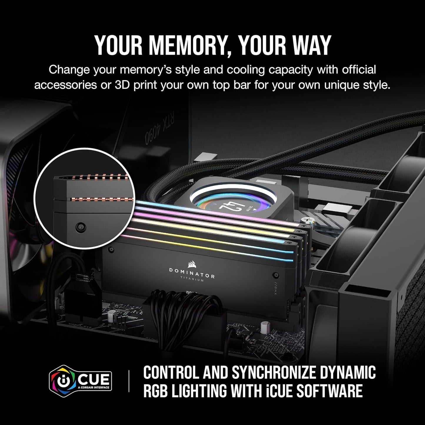 Corsair Dominator Titanium RGB DDR5 Memory — 32GB (2×16GB) 6000MT/s