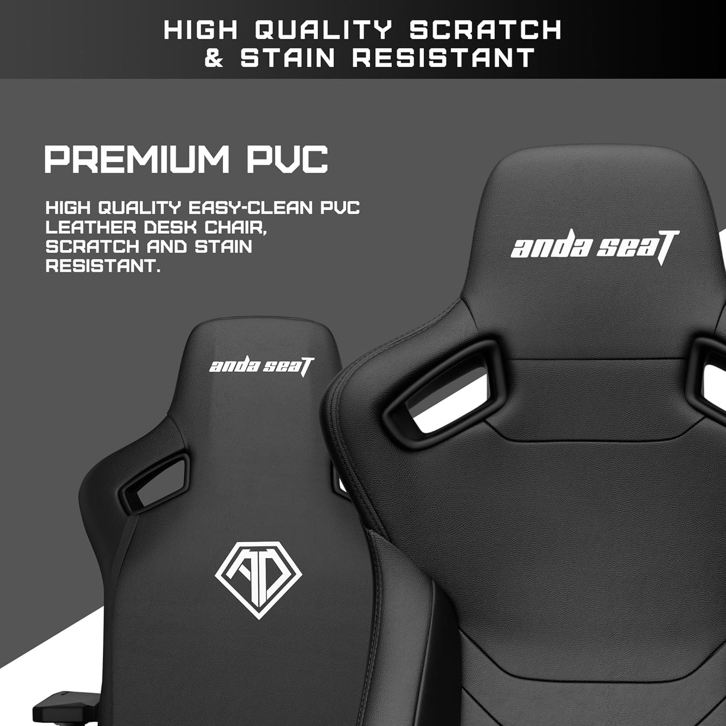 Anda Seat Kaiser Frontier Black Leather Gaming Chair - XL Premium Ergonomic Gamer Chair for Adults, Plus Size Video Game Chairs, Memory Foam Neck Pillow & Lumbar Back Support - Office Computer Chair