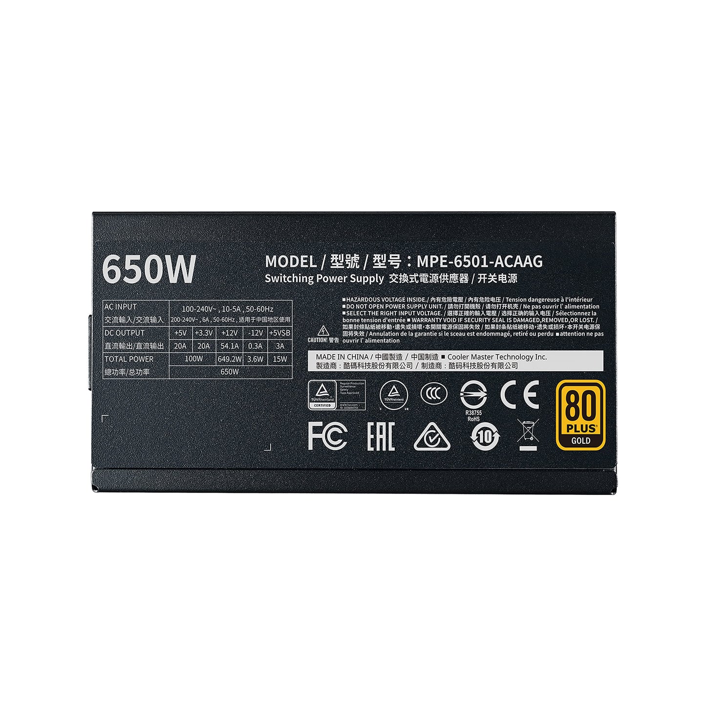 Cooler Master MWE Gold 650 - V2 Full Modular unité d'alimentation d'énergie 650 W 24-pin ATX ATX Noir Power Supplies Gamers Point 49.000