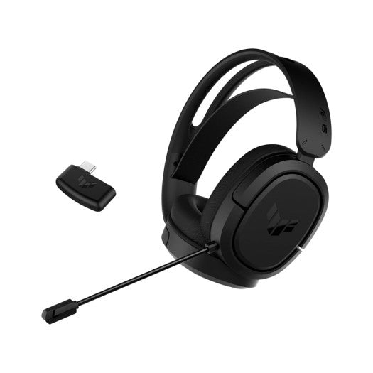 ASUS TUF Gaming H1 Wireless Headset | Discord Certified Mic, 7.1 Surround Sound, 40mm Drivers, 2.4GHz, USB-C, Lightweight, 15 Hour Battery Life, for PC, Mac, Switch, Mobile Devices, PS4, PS5 - Black MP HEADSET Gamers Point 55.000