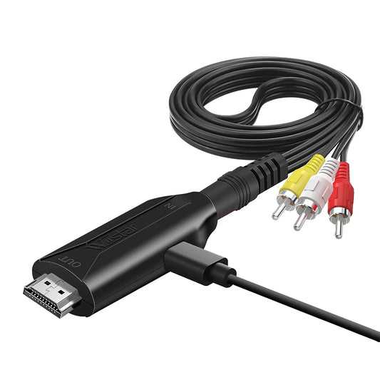 AV to HDMI Converter HDMI 1080P 720P for set-top box computer to TV cable three-color RCA Male Cable length 1m/3.2ft - BAHRAIN HDMI Cables Gamers Point 5.000