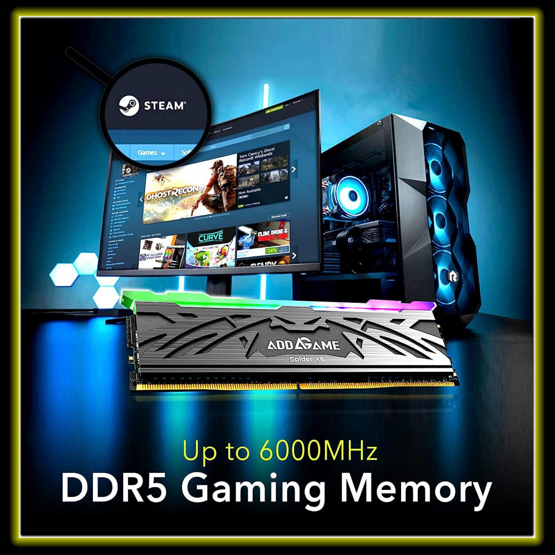 Addlink Spider X5 DDR5 32GB 6400MHz RGB Dual-Channel Memory Kit