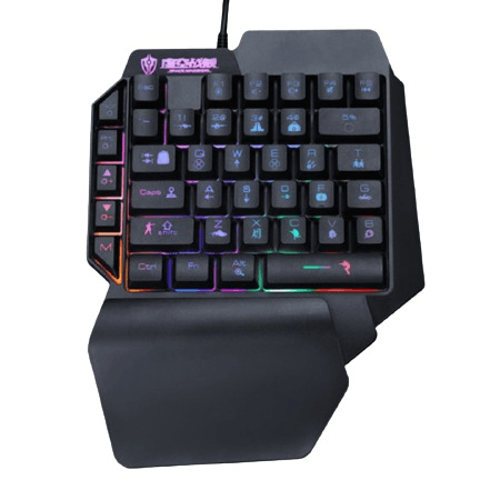 BAJEAL F6 One-handed RGB Keyboard Gamers Point Keyboard/Mouse  Gamers Point