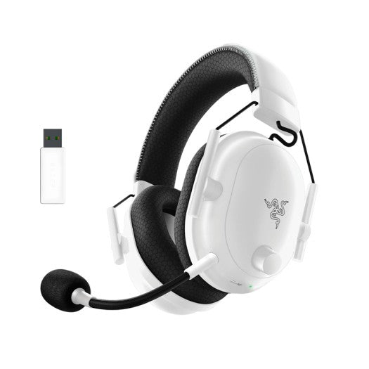Razer BlackShark V2 Pro Wireless Gaming Headset 2023 Edition: Detachable Mic - Pro-Tuned FPS Profiles - 50mm Drivers - Noise-Isolating Earcups w/Ultra-Soft Memory Foam - 70 Hr Battery Life - White MP HEADSET Gamers Point 109.000