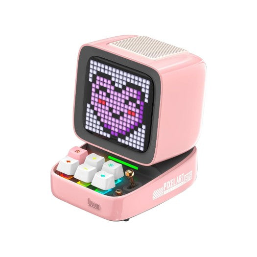 Divoom Ditoo-Pro Retro Pixel Art Game Bluetooth Speaker with 16X16 LED App Controlled Front Screen (Pink) MP SPEAKER Gamers Point 52.000