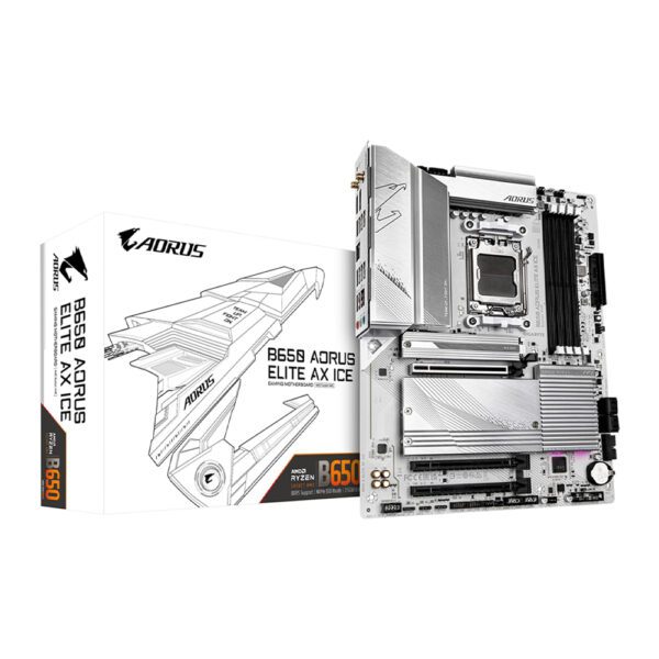 GIGABYTE B650 AORUS ELITE AX ICE ATX Motherboard - Now Buy From Gamers Point Store Arad With Best Discounted Price Call Us Now +973-36820393 Delivery available to all bahrain AMD Motherboard Gamers Point 109.000