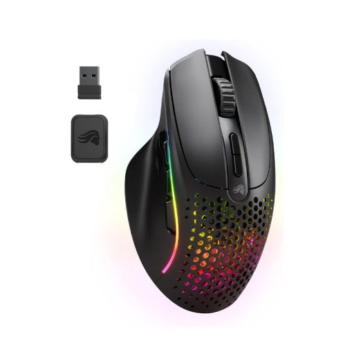 Glorious Gaming Model I 2 Wireless Gaming Mouse - Hybrid 2.4Ghz & Bluetooth, 75g Superlight, 9 Buttons (2 Swappable), RGB, PTFE Feet, MMO/MOBA/FPS, Long Battery Life, Side Thumb Rest - Black Glorious mouse  Gamers Point