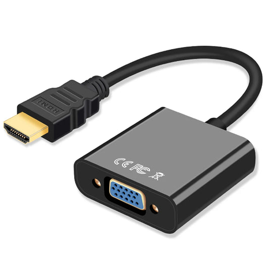 HDMI-compatible to VGA Adapter Digital Analog HDMI-compatible Male To Famale VGA Cable Converter For PC Laptop Tablet HDTV - BAHRAIN VGA TO HDMI Gamers Point 5.000