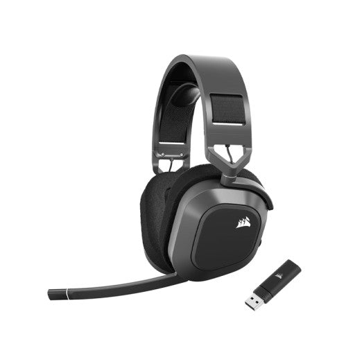 Corsair HS80 MAX Wireless Multiplatform Gaming Headset with Bluetooth - Dolby Atmos - Broadcast Quality Microphone - iCUE Compatible - PC, Mac, PS5, PS4, Mobile - Steel Gray, One Size MP HEADSET Gamers Point 89.000