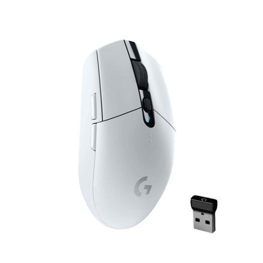 Logitech G305 LIGHTSPEED Wireless Gaming Mouse, Hero 12K Sensor, 12,000 DPI, Lightweight, 6 Programmable Buttons, 250h Battery Life, On-Board Memory, PC/Mac - White Logitec MOUSE  Gamers Point