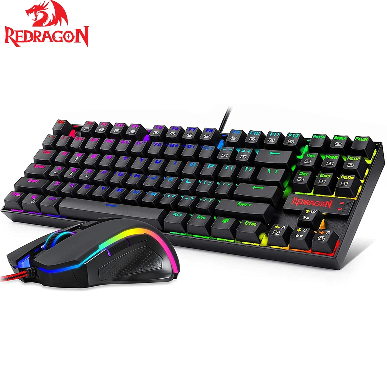 Redragon Keyboard Mouse Set K552-RGB-BA Mechanical Gaming Keyboard and Mouse Combo Wired RGB LED 60% for Windows PC Gamers - AliExpress Mouse & Keyboards Gamers Point 23.000