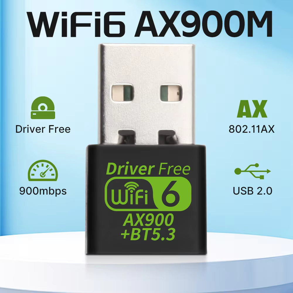 WiFi 6 AX900 Bluetooth 5.3 WiFi USB Adapter Wireless Gamers Point Gamers Point