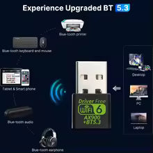 WiFi 6 AX900 Bluetooth 5.3 WiFi USB Adapter Wireless Gamers Point Gamers Point