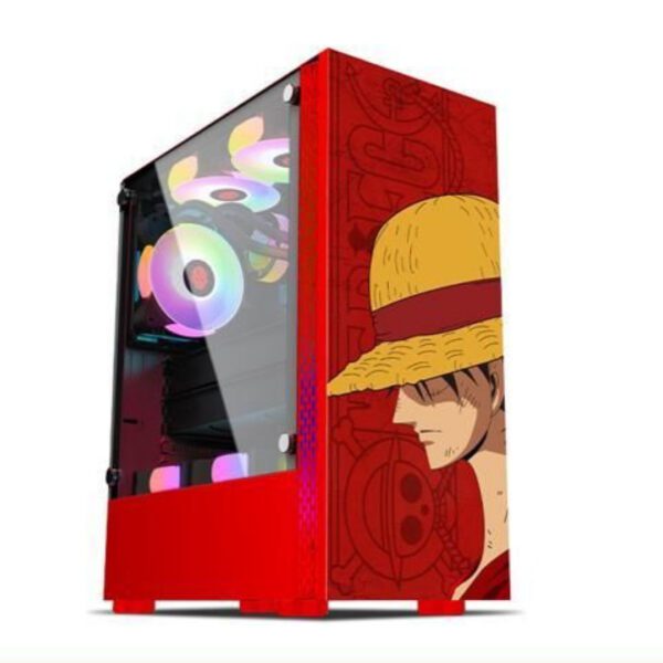 WJCOOLMAN One Piece Luffy Mid-Tower Case 3 RGB Fans - BAHRAIN Cases Gamers Point 38.000