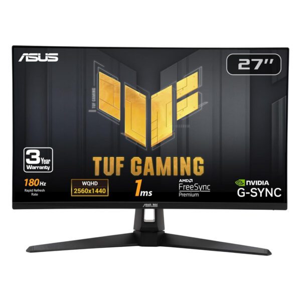 ASUS TUF Gaming 27” 27inch 1440P HDR Monitor (VG27AQ3A) – QHD (2560 x 1440), 180Hz, 1ms, Fast IPS - Now Buy From Gamers Point Store Arad With Best Discounted Price Call Us Now +973-36820393 Delivery available to all bahrain QHD (2K) Gamers Point 165.000