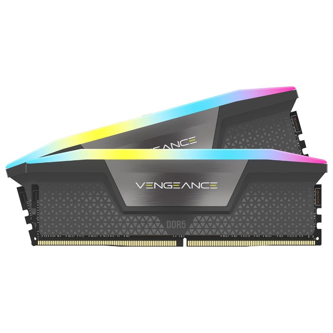 Corsair Vengeance RGB DDR5 64GB (2×32GB) 6000MT/s Black RAM