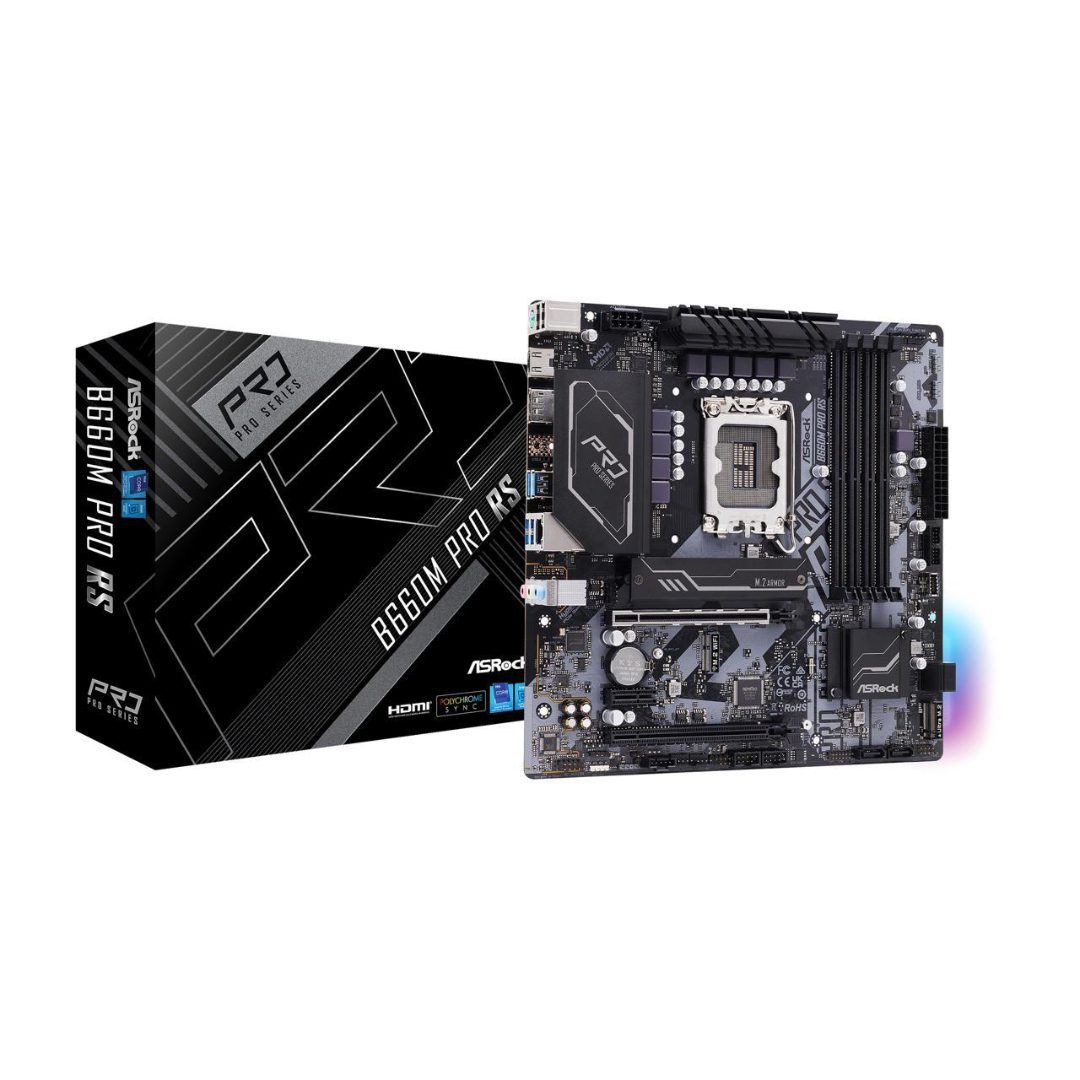 ASRock B660M Pro RS Intel (LGA1700) MicroATX Motherboard - Now Buy From Gamers Point Store Arad With Best Discounted Price Call Us Now +973-36820393 Delivery available to all bahrain Intel Motherboard Gamers Point 59.000
