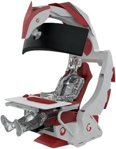 DXRacer Ingrem G1 Gaming Pod, High Strength Support 49 Monitor, Two Stage Boom Adjustment, One Button Start Intelligent Control, Red/White 6973193060158 DXRACER Gamers Point 1499.000