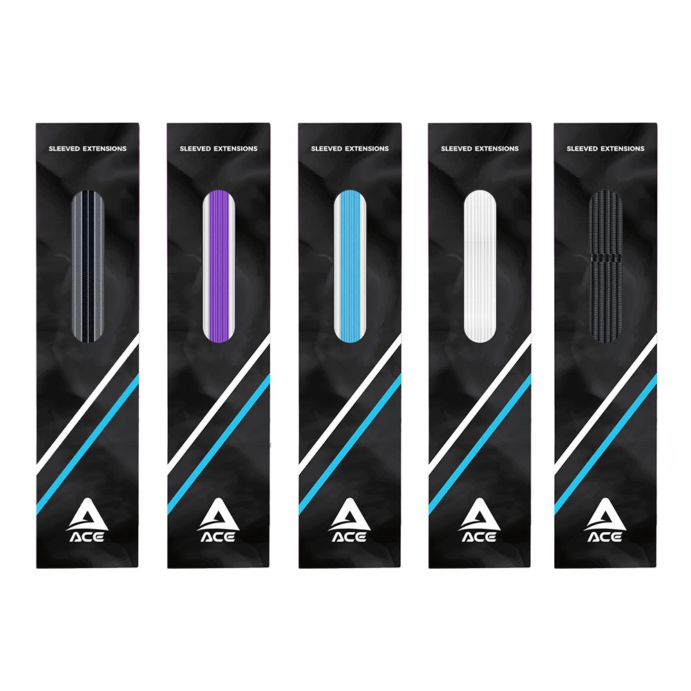 ACE Sleeved Extension Cables Nylon Braided 16AWG 30cm Set